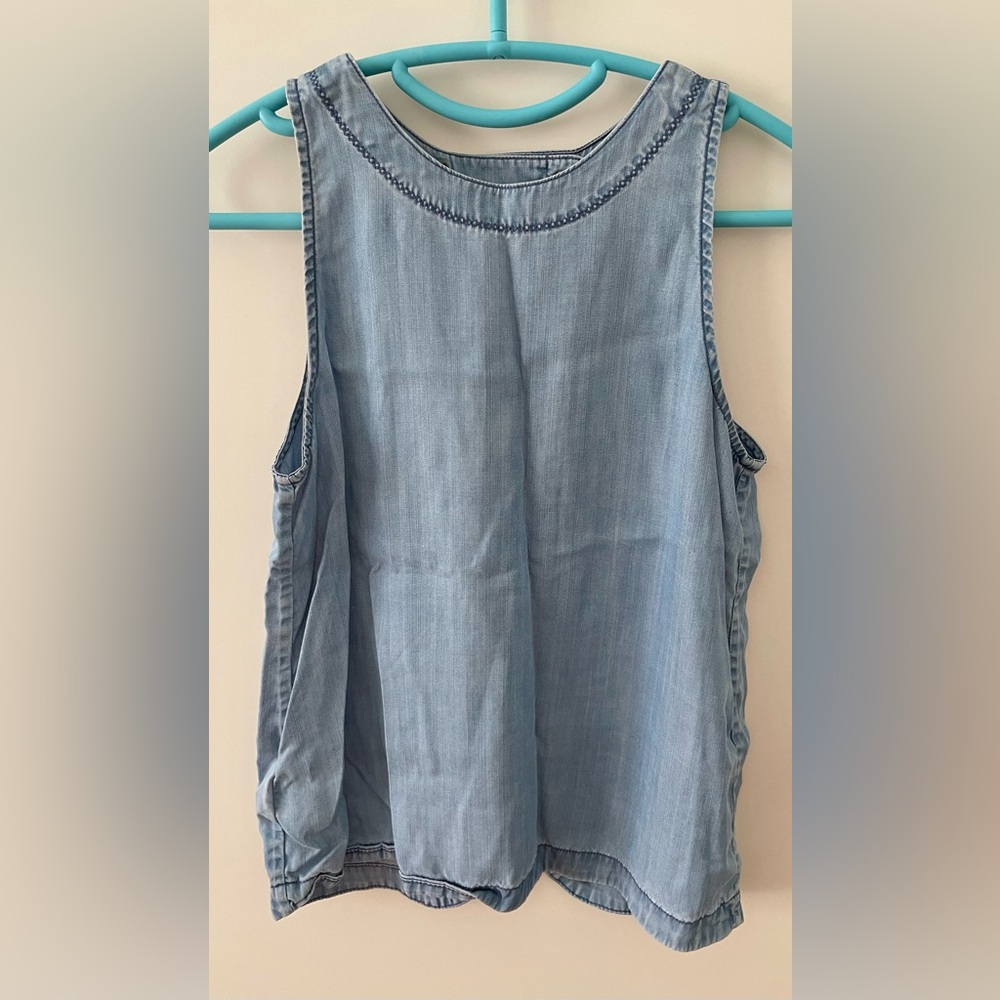 Sleeveless Denim Top
